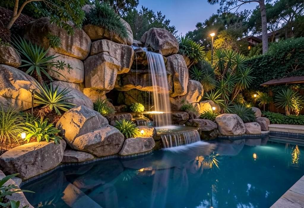 Waterfalls & Grottos — Dorian Pools and Construction, El Paso, Texas