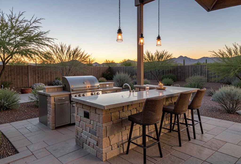 Outdoor Kitchen — Dorian Pools and Construction, El Paso, Texas